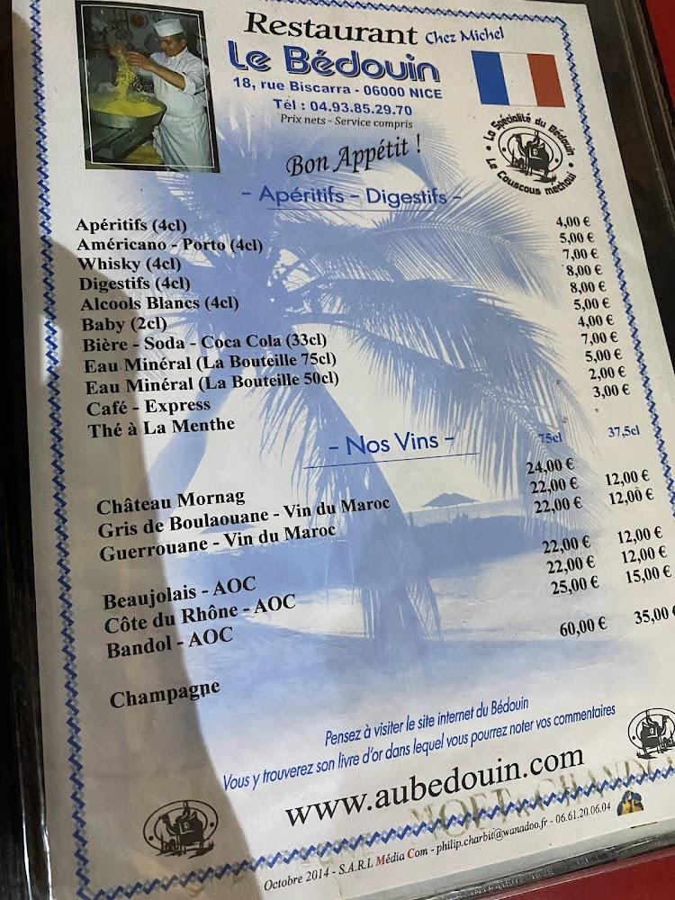 Le Bédouin chez Michel - Menu Image 2